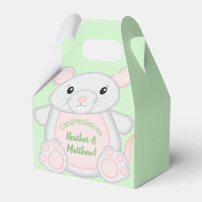 Mouse Baby Shower Favour Box (Front Side)