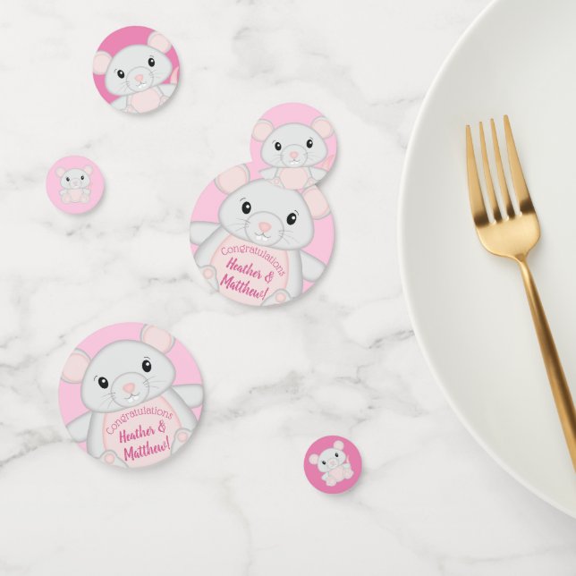 Mouse Baby Shower Pink Confetti (Group)