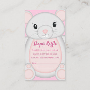 Mouse Baby Shower Pink Enclosure Card