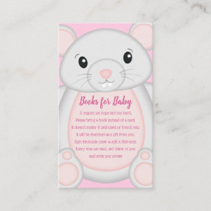 Mouse Baby Shower Pink Enclosure Card