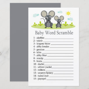 Mouse Baby word scramble game