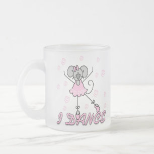 Mouse Ballet I Dance Frosted Glass Coffee Mug