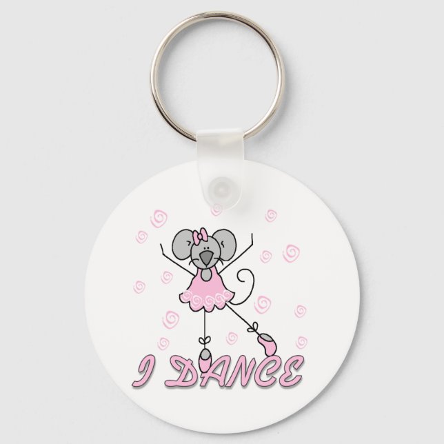 Mouse Ballet I Dance Key Ring (Front)