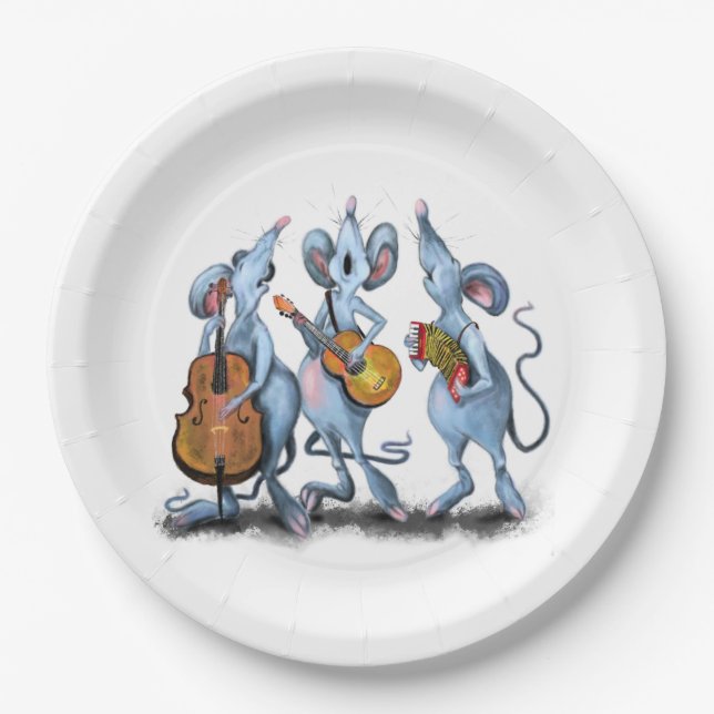 Mouse Band Paper Plates Fun (Front)