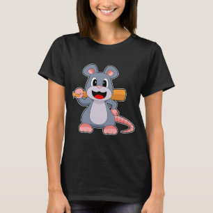 Mouse Baseball Baseball bat Sports T-Shirt
