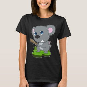 Mouse Baseball Baseball bat Sports T-Shirt