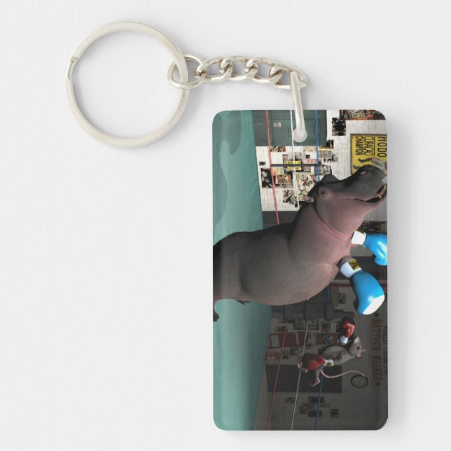 Mouse Beats Hippo KO Key Ring (Front)