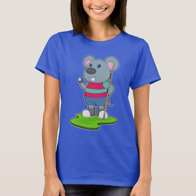 Mouse Billiard Queue T-Shirt (Front)