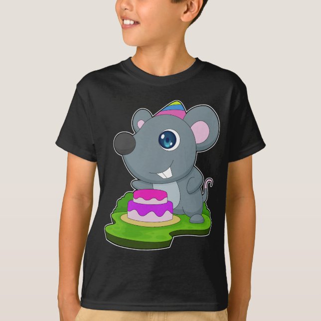 Mouse Birthday Cake T-Shirt (Front)