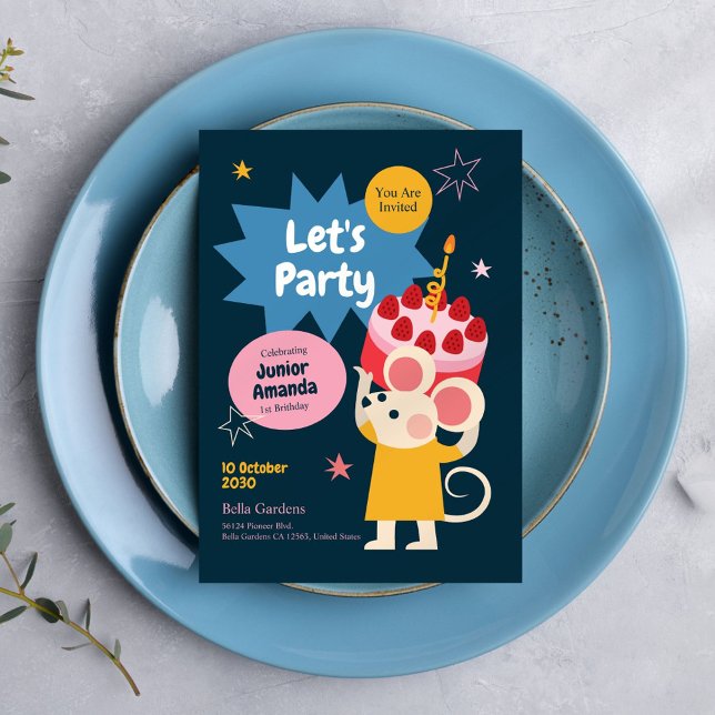 Mouse Birthday Party Invitation (Creator Uploaded)
