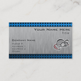Mouse; Brushed metal-look Business Card