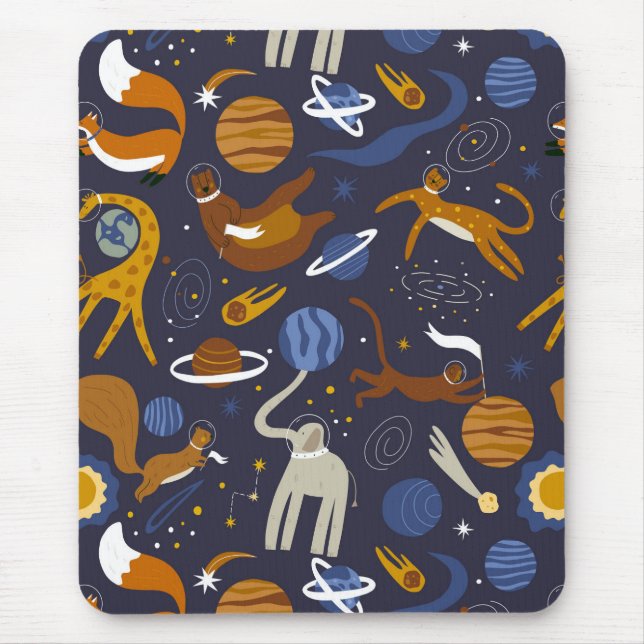 Mouse Carpet Collection Animals Outer Space Mat (Front)