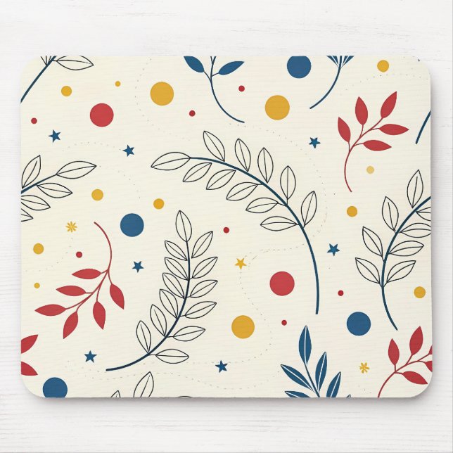 Mouse Carpet Floral Design Mat (Front)