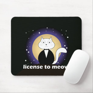 Mouse carpet/Mousepad of Cat - License to Meow Mat