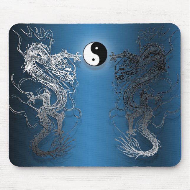 Mouse carpets the ying and yang dragons mouse mat (Front)