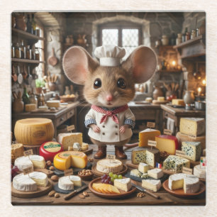 Mouse Cheesemaster Glass Coaster