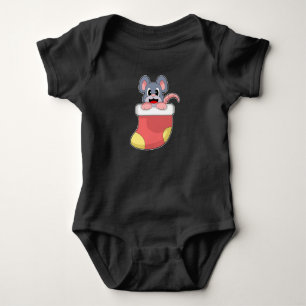 Mouse Christmas Christmas socks Baby Bodysuit