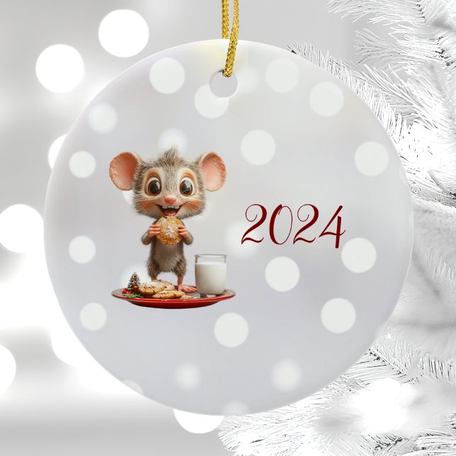 Mouse Christmas Mouse Ceramic Ornament (Creator Uploaded)
