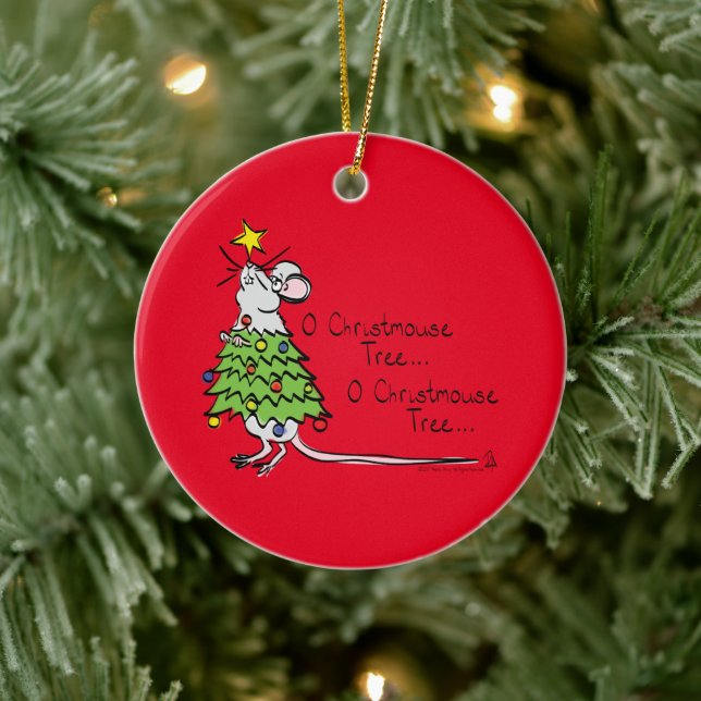 Mouse Christmas Tree Funny Kids Ceramic Tree Decoration (Tree)