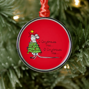 Mouse Christmas Tree Funny Kids Metal Tree Decoration