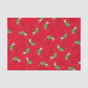 Mouse Christmas Tree Funny Kids Tissue Paper