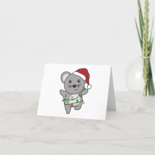 Mouse Christmas Winter Animals Holiday Mice Card