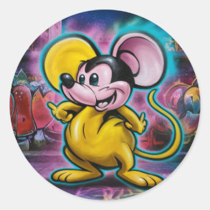 mouse classic round sticker