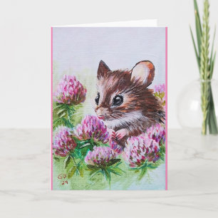 Mouse & Clover Thank You Card