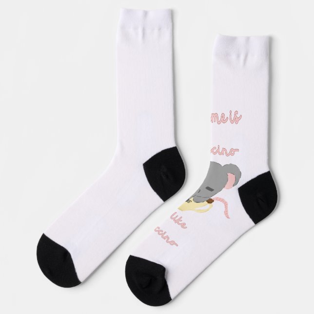 Mouse Cocoa Cappuccino  Socks (Left)