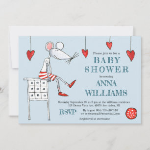 Mouse & Cradle Baby Shower Invite