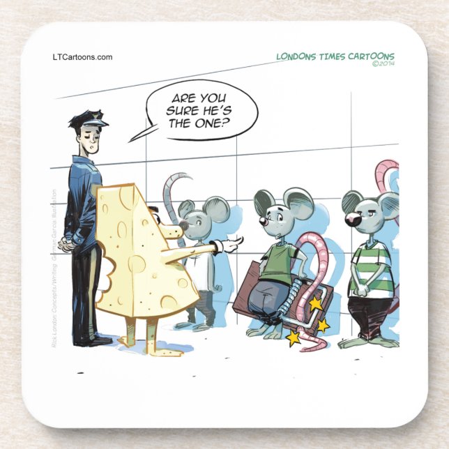 Mouse Crimes by Rick London Funny Coaster (Front)