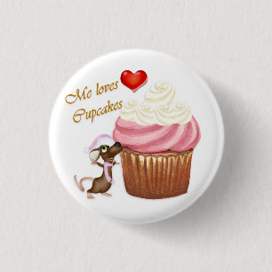 Mouse Cupcake Button