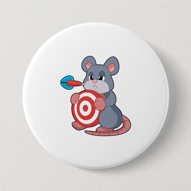 Mouse Darts Dart Dartboard 7.5 Cm Round Badge (Front)