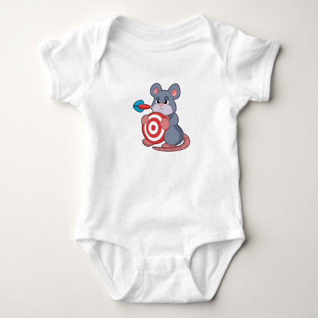 Mouse Darts Dart Dartboard Baby Bodysuit (Front)
