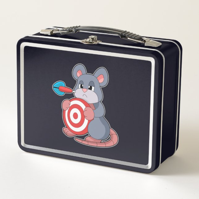 Mouse Darts Dart Dartboard Metal Lunch Box (Front)