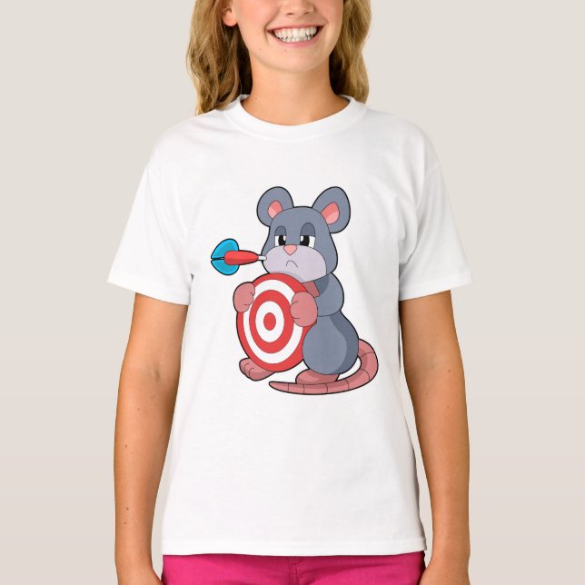 Mouse Darts Dart Dartboard T-Shirt (Front)