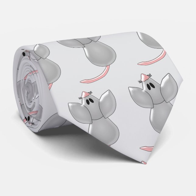 Mouse Design Tie (Rolled)