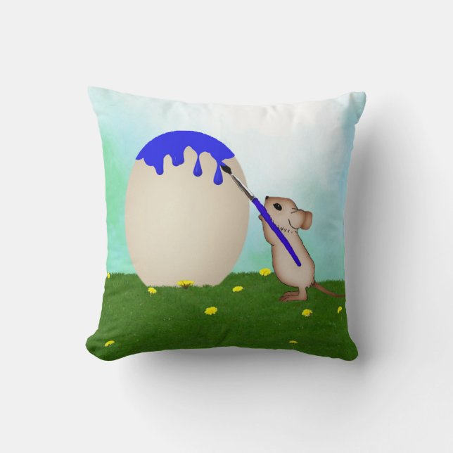 Mouse Easter Egg Pillow (Front)