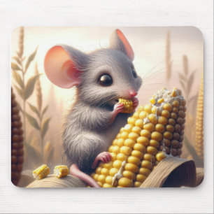 Mouse Eating Corn On The Cob Mat