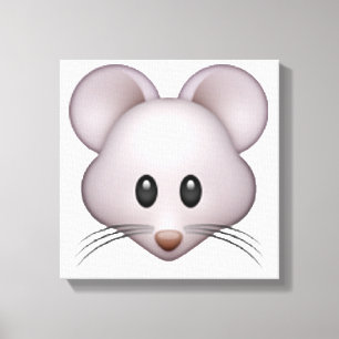 Mouse - Emoji Canvas Print