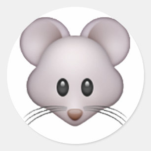 Mouse - Emoji Classic Round Sticker