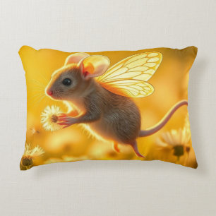 Mouse Fairy in the garden Decorative Cushion