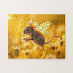 Mouse Fairy in the garden Jigsaw Puzzle