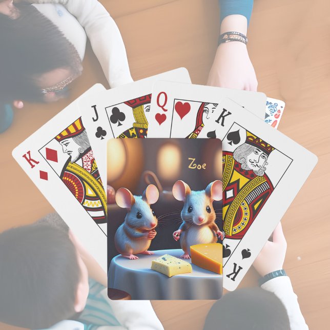 Mouse family at the dining table playing cards (Creator Uploaded)