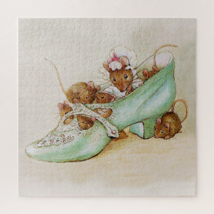 Mouse Family in a Shoe by Beatrix Potter Jigsaw Puzzle