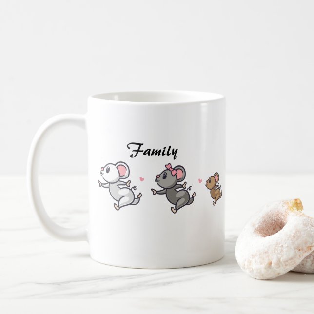 Mouse Family Mug (With Donut)