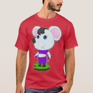 Mouse Fitness Dumbbells T-Shirt