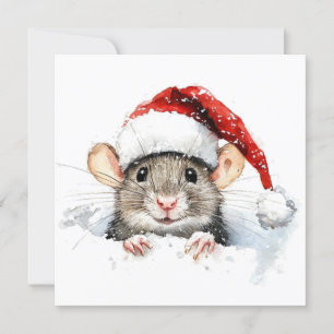 Mouse Flat Christmas Card
