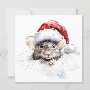 Mouse Flat Christmas Card