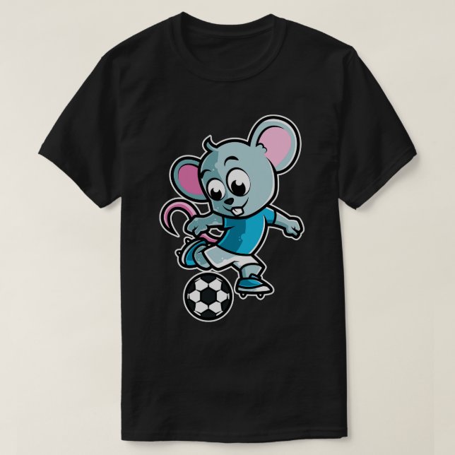 Mouse Football Game Day Funny Team Sports Rat Socc T-Shirt (Design Front)